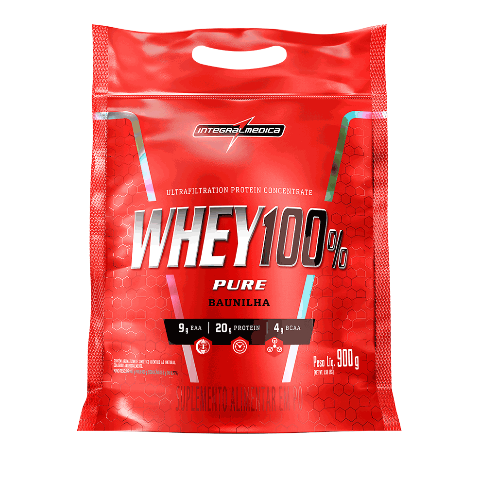 REFIL WHEY 100% | 21g Proteína | 900g – Integralmédica