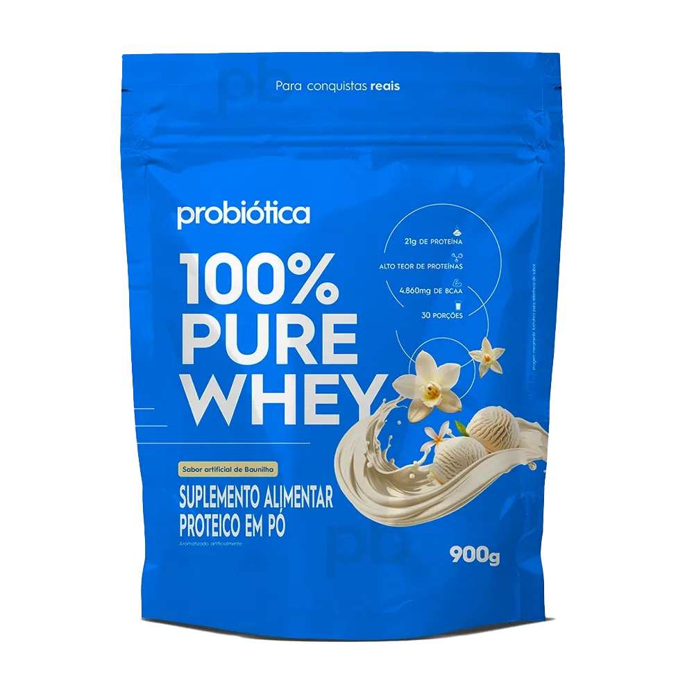 REFIL WHEY 100% | 21g Proteína | 900g – Probiótica